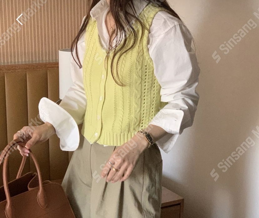 LA CREME韓國代購女士新品職業休閑時尚人氣26春季推薦馬甲LA CREME馬甲