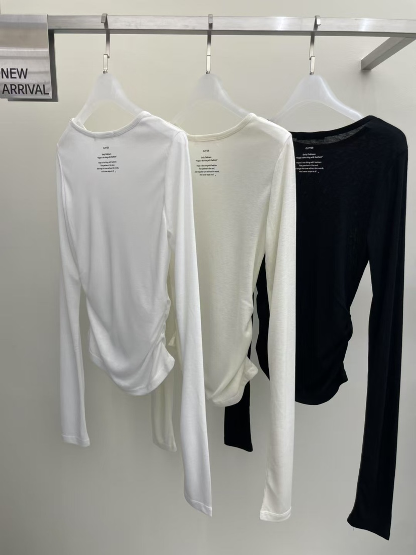 GLITTER韓國直郵女士新品推薦休閑時尚職業長袖T恤不含吊帶GLITTER長袖T恤