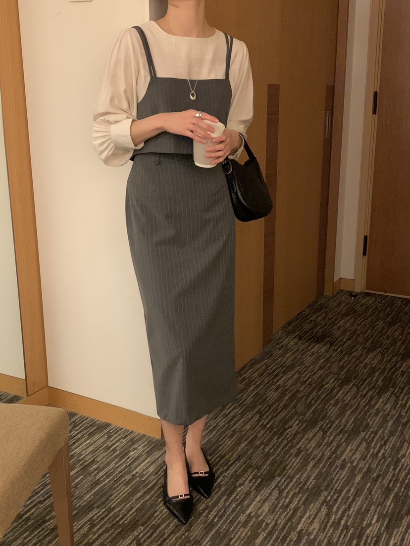 FRILL-T/DADA韓國直郵女裝新品休閑職業套裝兩件套套裝FRILL-T/DADA套裝