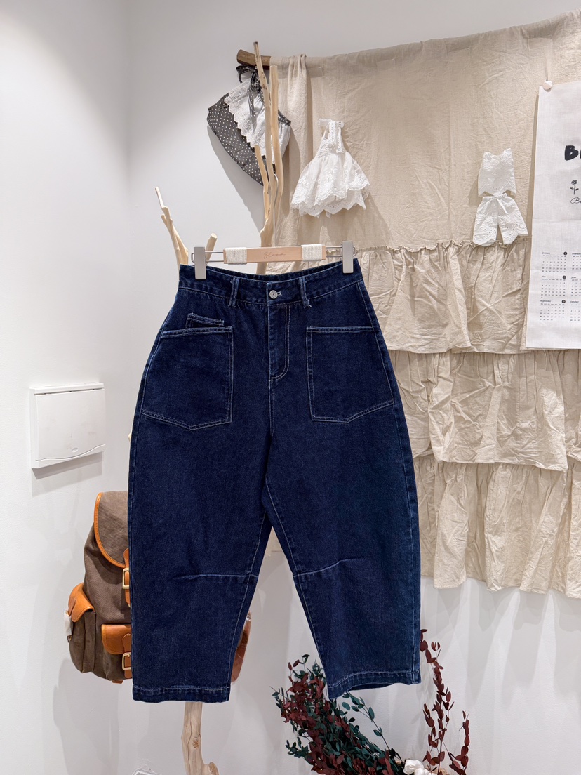 BLOOM東大門實拍女士新款26春季推薦人氣熱賣職業牛仔褲口袋BLOOM-S牛仔褲圖色1