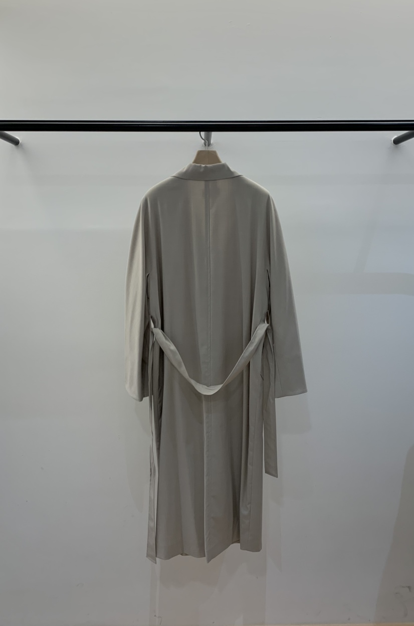 LA CREME韓國直郵女裝新品休閑熱賣時尚推薦長款風衣含腰帶LA CREME長款風衣