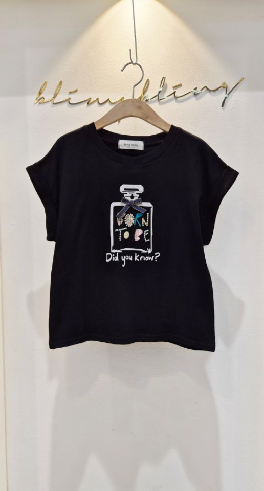 BLING BLING-S/RICO韓國直郵女士新款26春夏真品職業T恤BLING BLING-S/RICOT恤圖色1