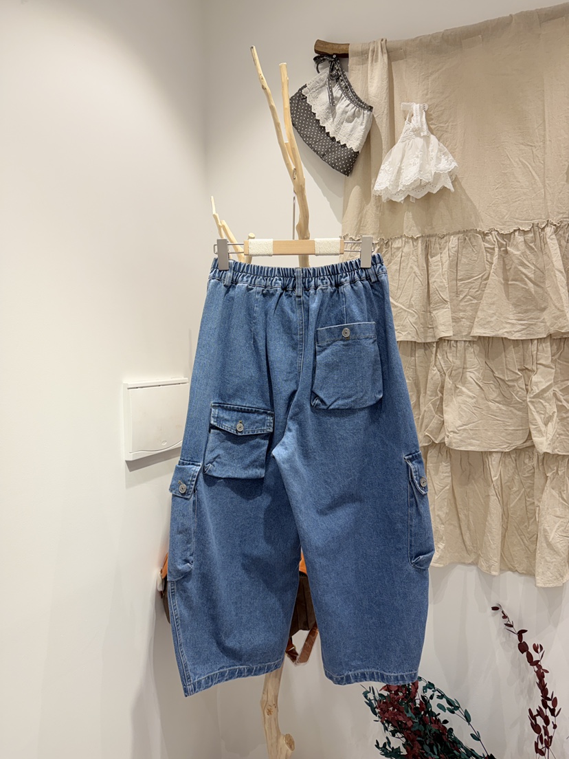 BLOOM東大門直郵女裝新款推薦熱賣26春夏休閑牛仔褲雙口袋BLOOM-S牛仔褲