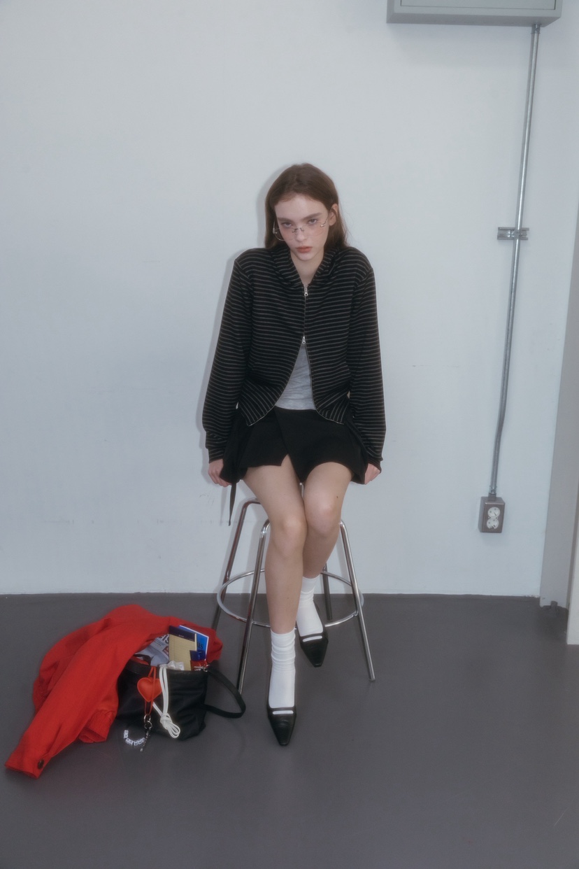 UNBOUND韓國代購女士新款休閑人氣熱賣26春夏衛衣連帽拉鏈衫UNBOUND衛衣