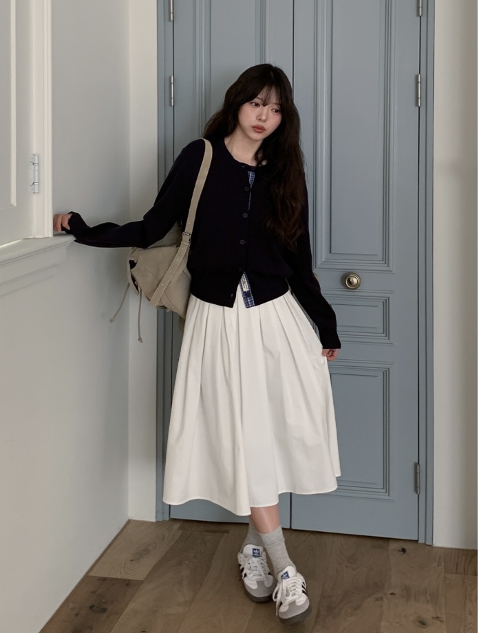 FRILL-T/DADA韓國直郵女裝新品26春夏真品推薦長裙褶裥FRILL-T/DADA長裙