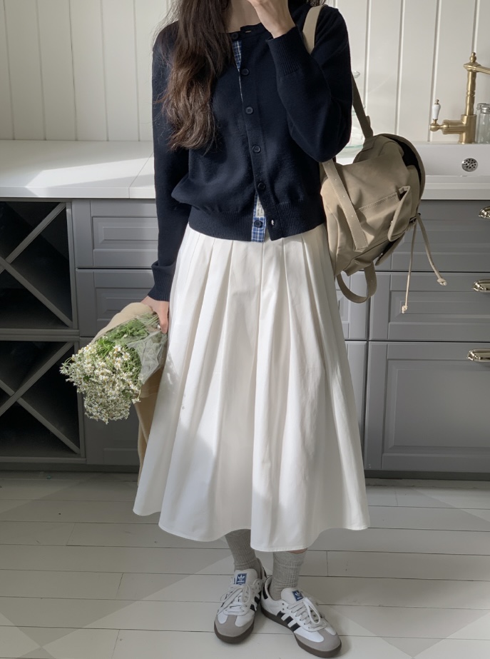 FRILL-T/DADA韓國直郵女裝新品26春夏真品推薦長裙褶裥FRILL-T/DADA長裙