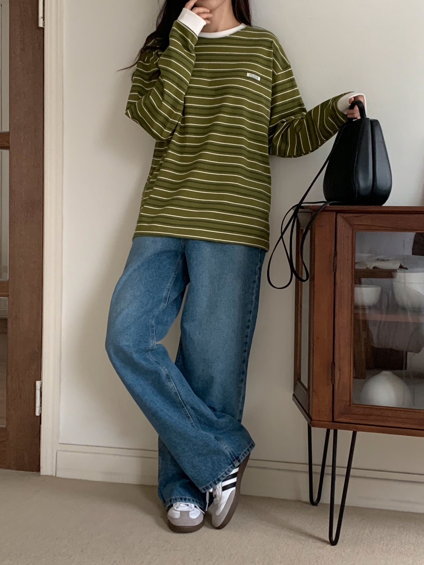 FORMSTUDIO韓國代購女裝新品職業時尚26春夏真品休閑長袖T恤FORMSTUDIO長袖T恤