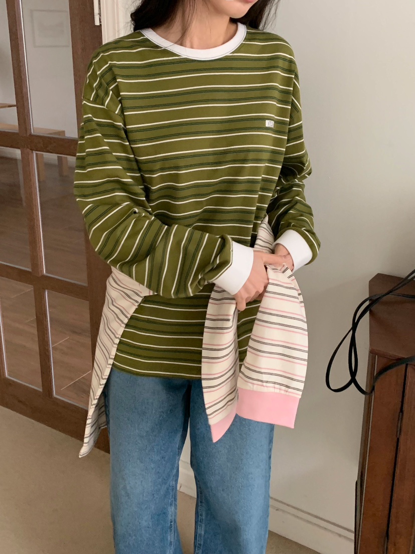 FORMSTUDIO韓國代購女裝新品職業時尚26春夏真品休閑長袖T恤FORMSTUDIO長袖T恤