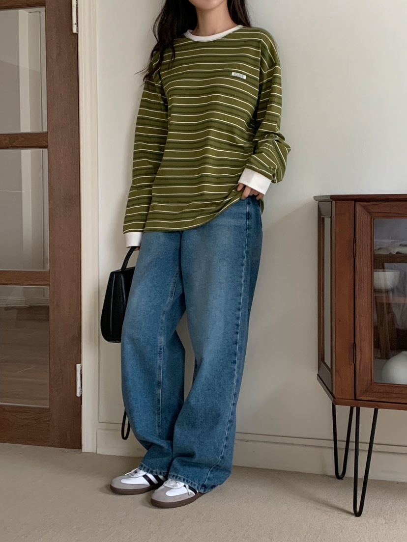 FORMSTUDIO韓國代購女裝新品職業時尚26春夏真品休閑長袖T恤FORMSTUDIO長袖T恤