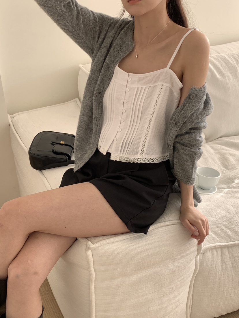 FRILL-T/DADA韓國直郵女裝新品人氣職業時尚推薦吊帶背心FRILL-T/DADA吊帶/背心