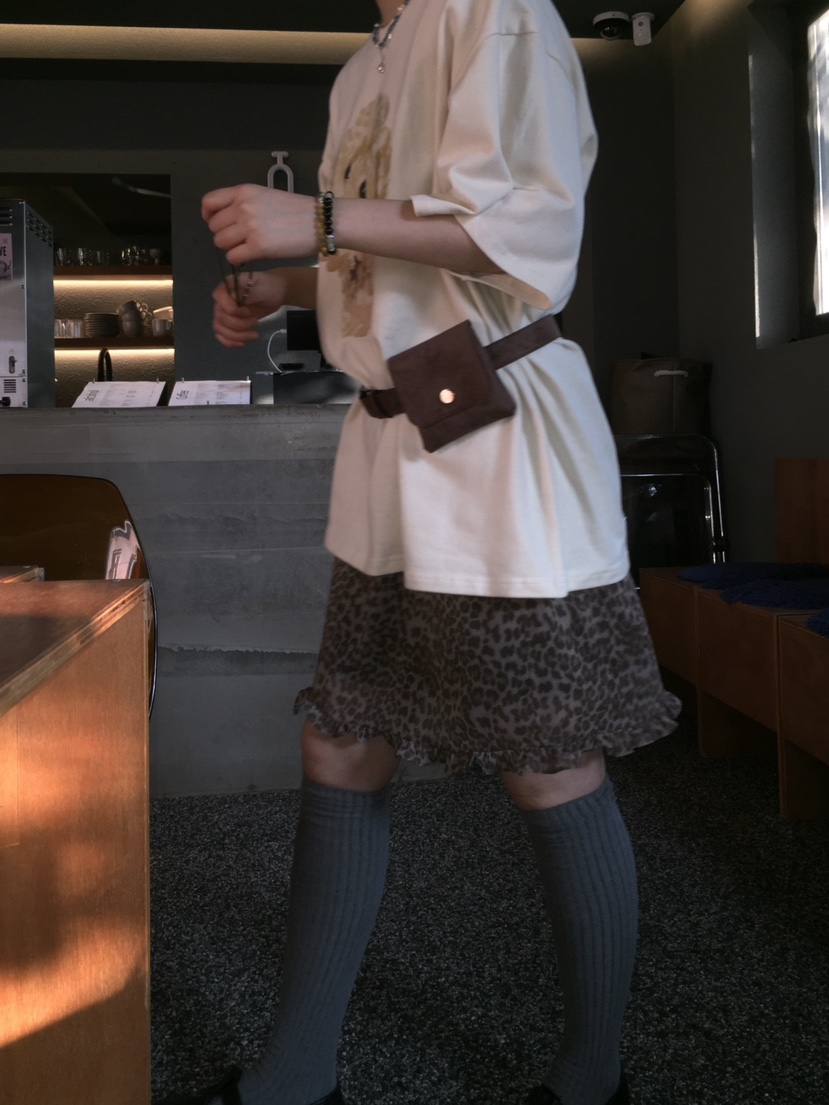 ARCHIVE-P東大門代購女士新品職業人氣時尚熱賣短裙豹紋ARCHIVE-P短裙