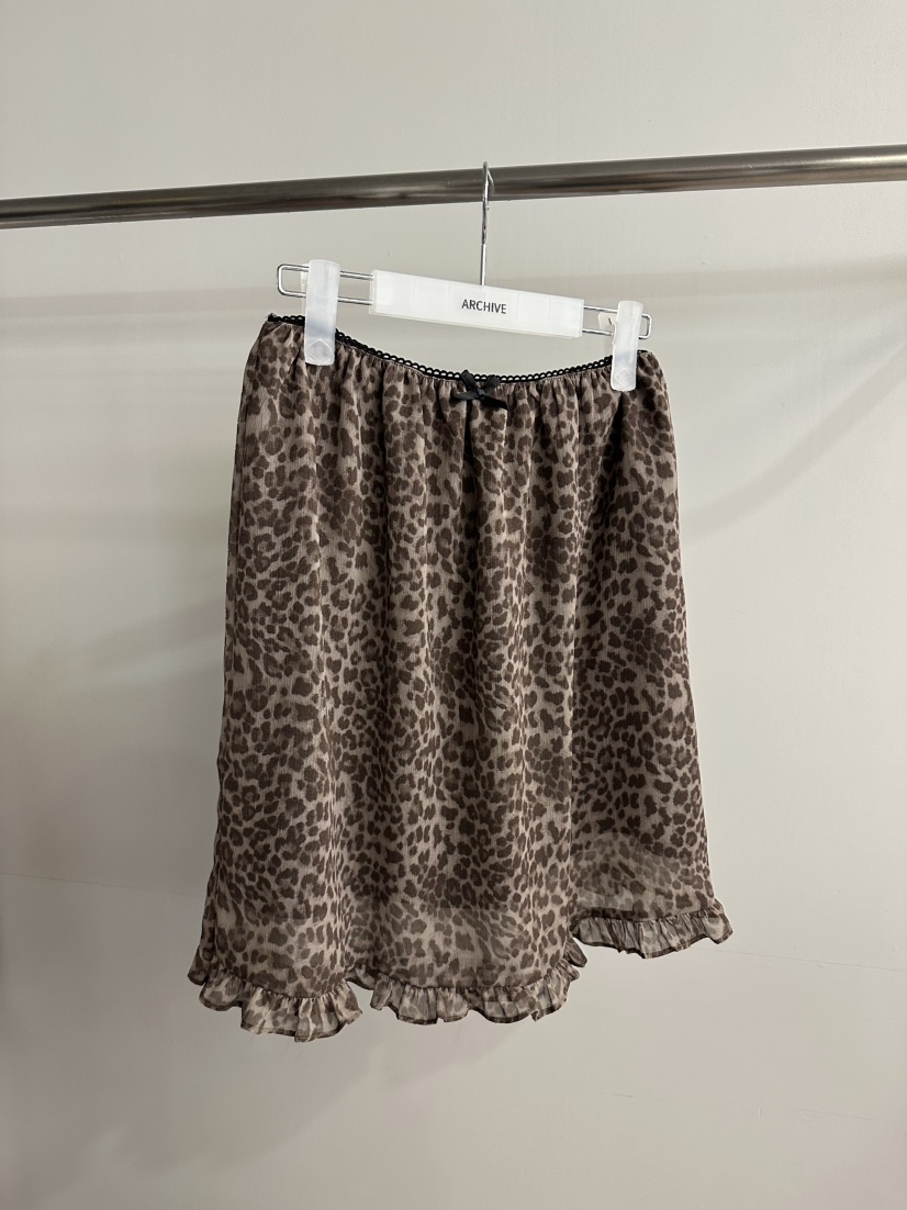 ARCHIVE-P東大門代購女士新品職業人氣時尚熱賣短裙豹紋ARCHIVE-P短裙圖色1