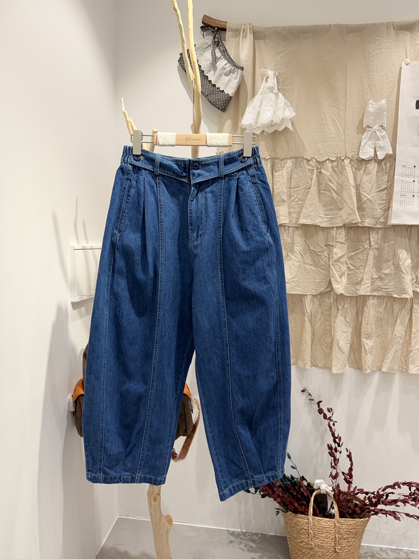 BLOOM韓國代購女裝新品休閑時尚人氣真品職業牛仔褲雙排扣BLOOM-S牛仔褲圖色1