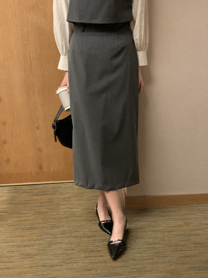 FRILL-T/DADA韓國直郵女士新款推薦時尚人氣長裙不含腰帶FRILL-T/DADA長裙