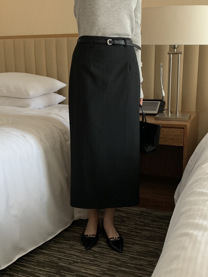 FRILL-T/DADA韓國直郵女士新款推薦時尚人氣長裙不含腰帶FRILL-T/DADA長裙