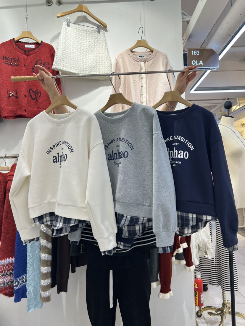 OLA韓國直郵女士新品26春夏真品時尚人氣推薦休閑職業衛衣mellor/OLA衛衣