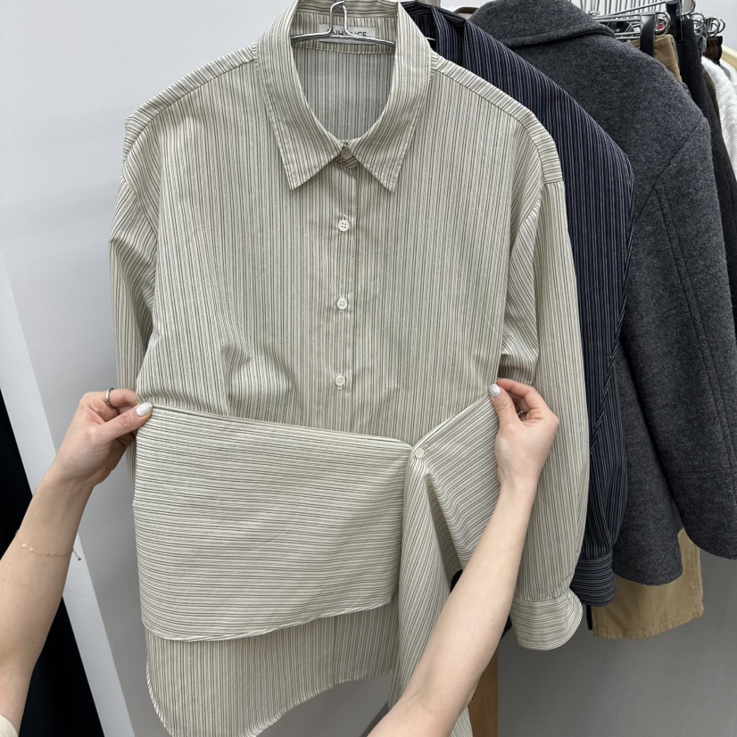 ENHANCE東大門實拍女裝新款26春夏熱賣時尚襯衫蕾絲衫圍巾ENHANCE/HOPESMORE襯衫/蕾絲衫