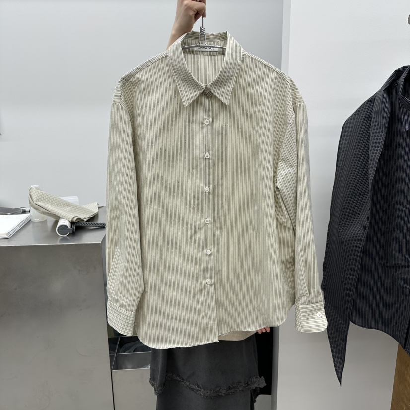 ENHANCE東大門實拍女裝新款26春夏熱賣時尚襯衫蕾絲衫圍巾ENHANCE/HOPESMORE襯衫/蕾絲衫圖色1