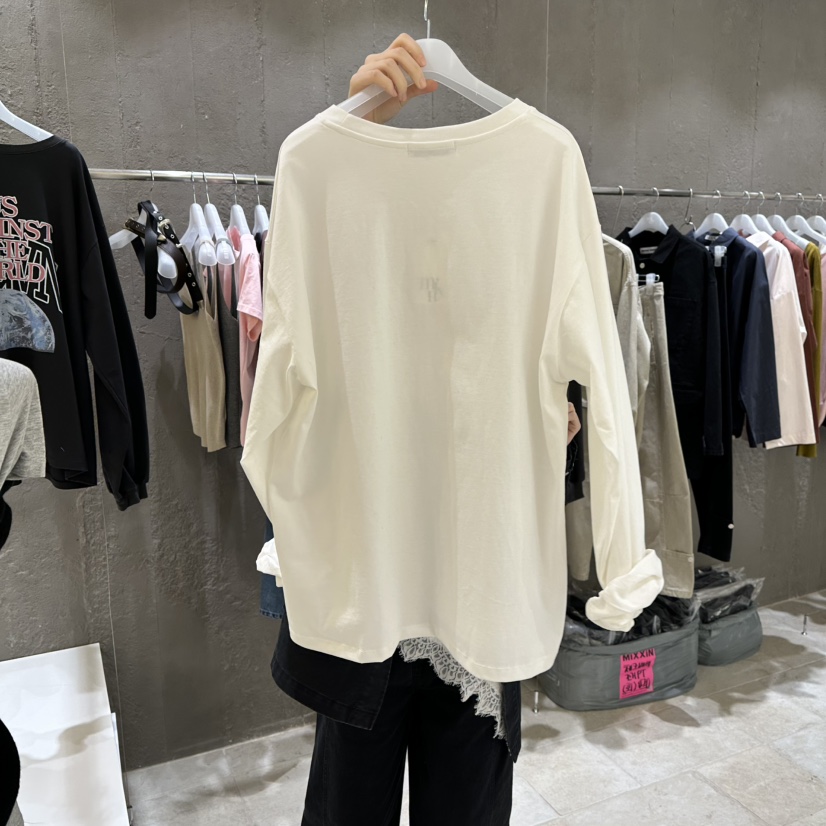 MIXXIN韓國直郵女士新品熱賣真品休閑26春夏職業時尚長袖T恤MIXXIN長袖T恤