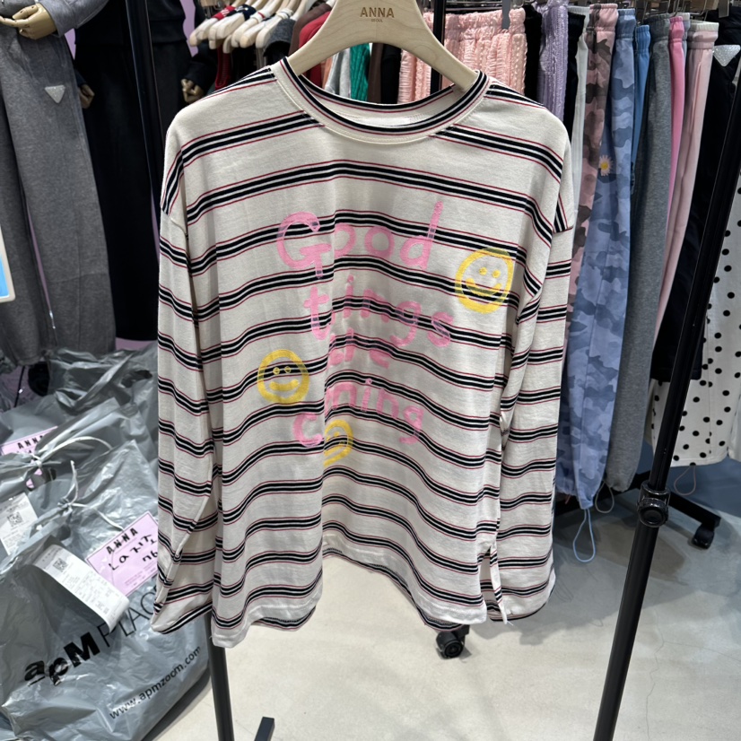 ANNA-P東大門直郵女裝新品人氣熱賣休閑職業推薦長袖T恤ANNA-P長袖T恤圖色1