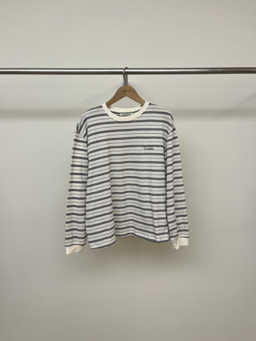 BLENDING-p東大門實拍女裝新款人氣推薦職業長袖T恤刺繡BLENDING-p長袖T恤圖色1