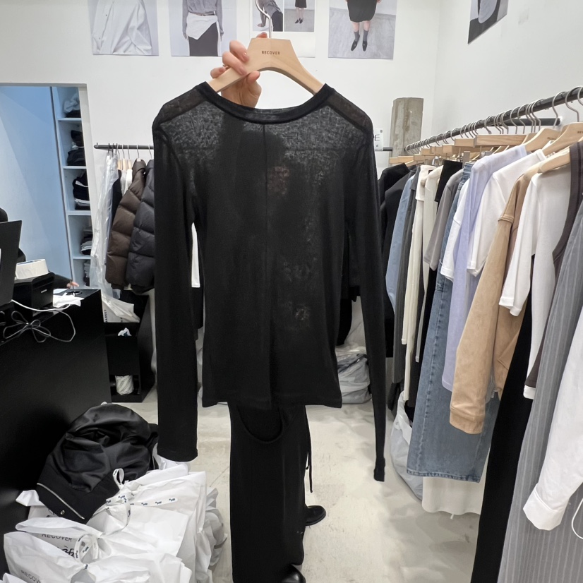 RECOVER韓國代購女士新品熱賣休閑真品人氣推薦時尚長袖T恤RECOVER/MOMENT長袖T恤圖色2