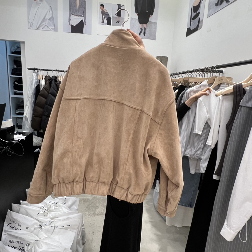 RECOVER東大門代購女裝新品時尚人氣推薦職業26春夏夾克絨面革RECOVER/MOMENT夾克