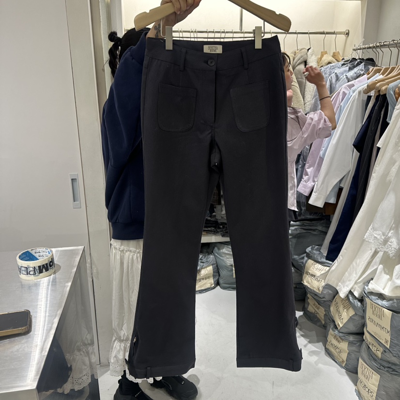 BERTHA韓國直郵女裝新款人氣時尚26春夏推薦休閑褲人字紋BERTHA休閑褲圖色2