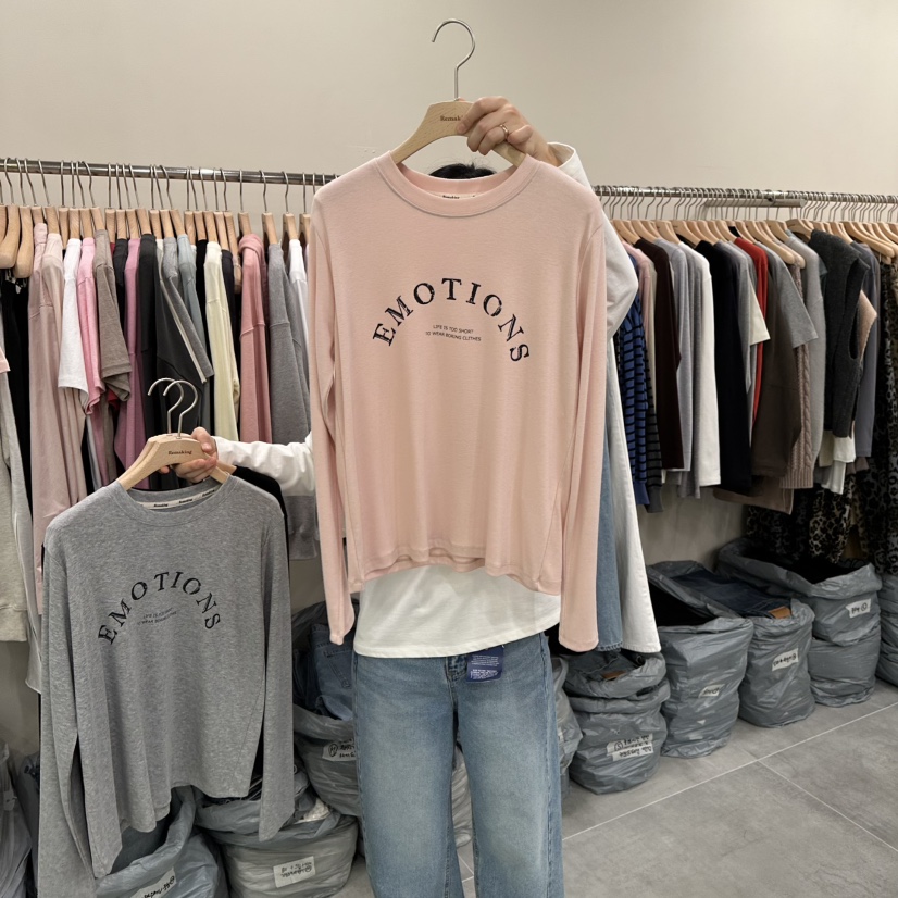 URBANSTORY/REMAKING東大門代購女裝新品26春夏時尚長袖T恤Remaking/URBANSTORY長袖T恤圖色2