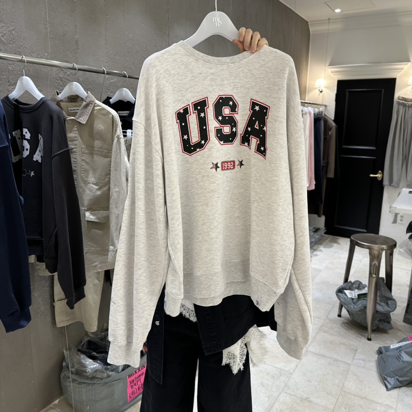 MIXXIN韓國直郵女士新品人氣推薦休閑時尚26春夏熱賣衛衣MIXXIN衛衣圖色1