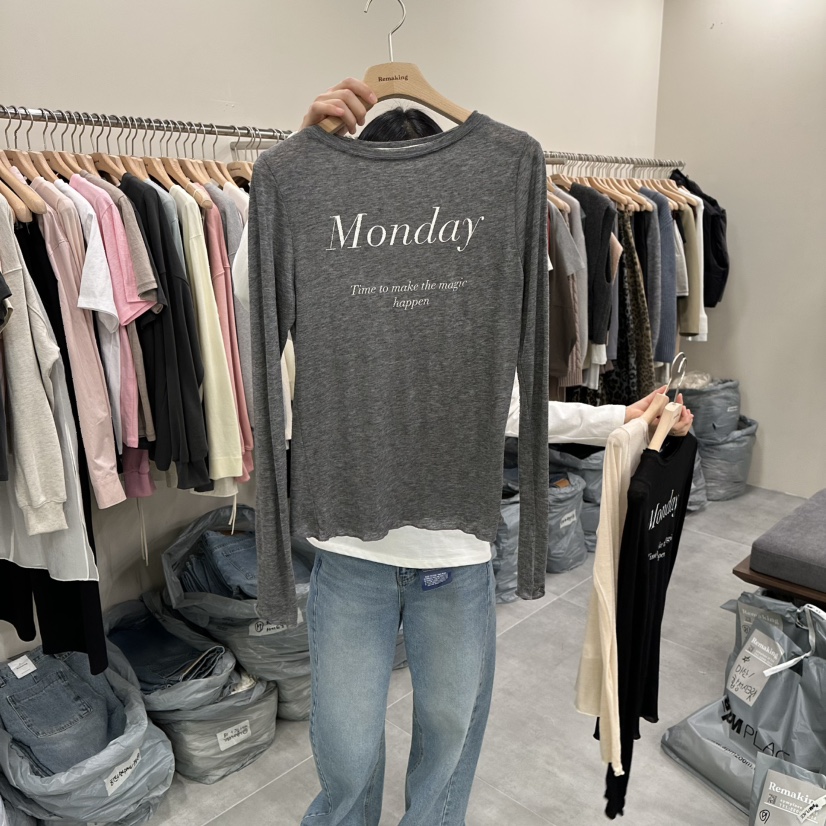URBANSTORY/REMAKING韓國代購女士新品真品26春夏長袖T恤Remaking/URBANSTORY長袖T恤圖色4