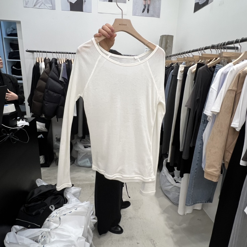 RECOVER東大門實拍女士新款真品26春夏休閑職業人氣長袖T恤RECOVER/MOMENT長袖T恤圖色2