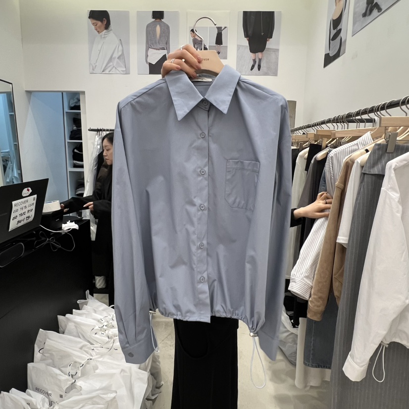 RECOVER韓國代購女士新品時尚人氣26春夏熱賣真品襯衫蕾絲衫RECOVER/MOMENT襯衫/蕾絲衫圖色2