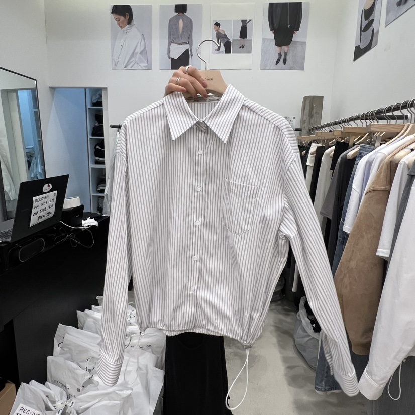 RECOVER韓國代購女士新品時尚人氣26春夏熱賣真品襯衫蕾絲衫RECOVER/MOMENT襯衫/蕾絲衫圖色3