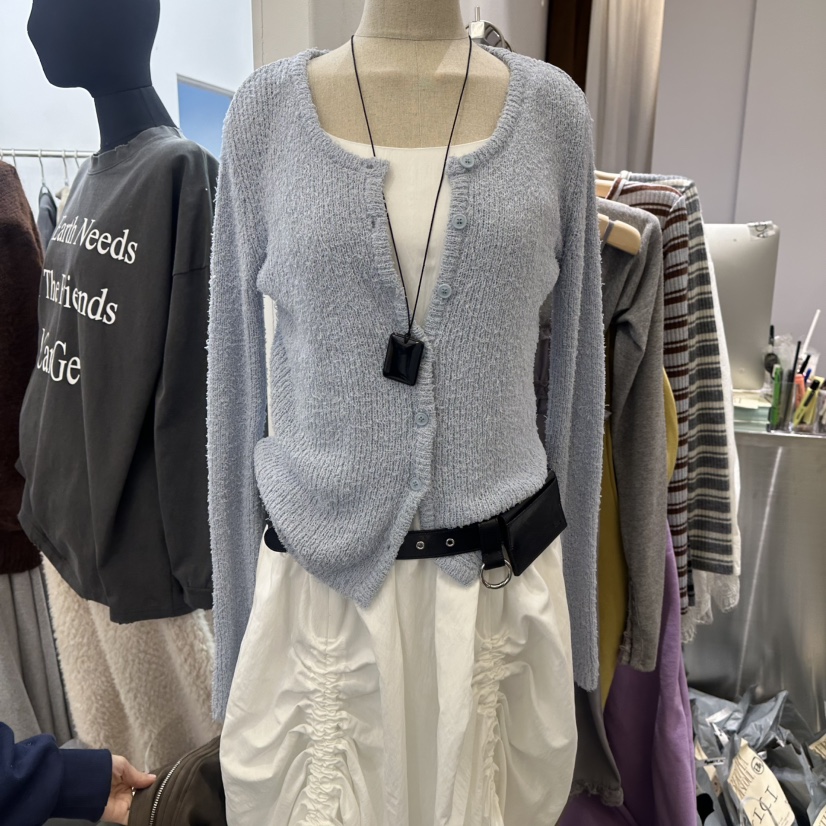 BERTHA韓國直郵女裝新款真品推薦針織衫不含內搭柔軟開衫BERTHA針織衫圖色1