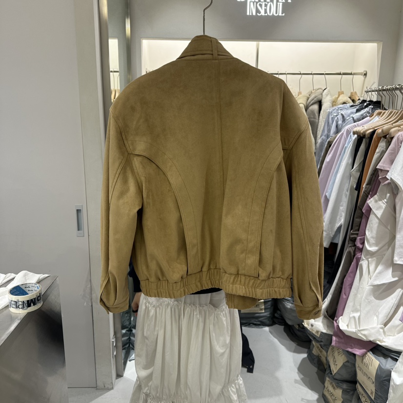 BERTHA東大門實拍女士新款26春夏推薦真品人氣時尚夾克麂皮BERTHA夾克