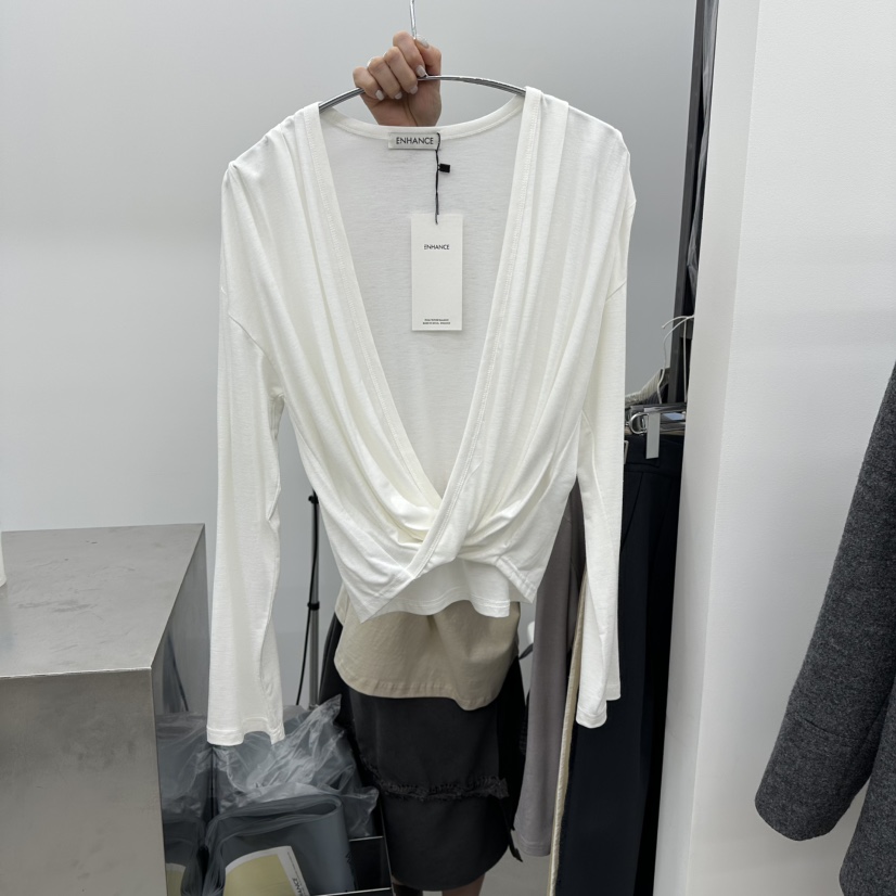 ENHANCE東大門直郵女裝新品熱賣26春夏真品時尚人氣長袖T恤ENHANCE/HOPESMORE長袖T恤圖色1