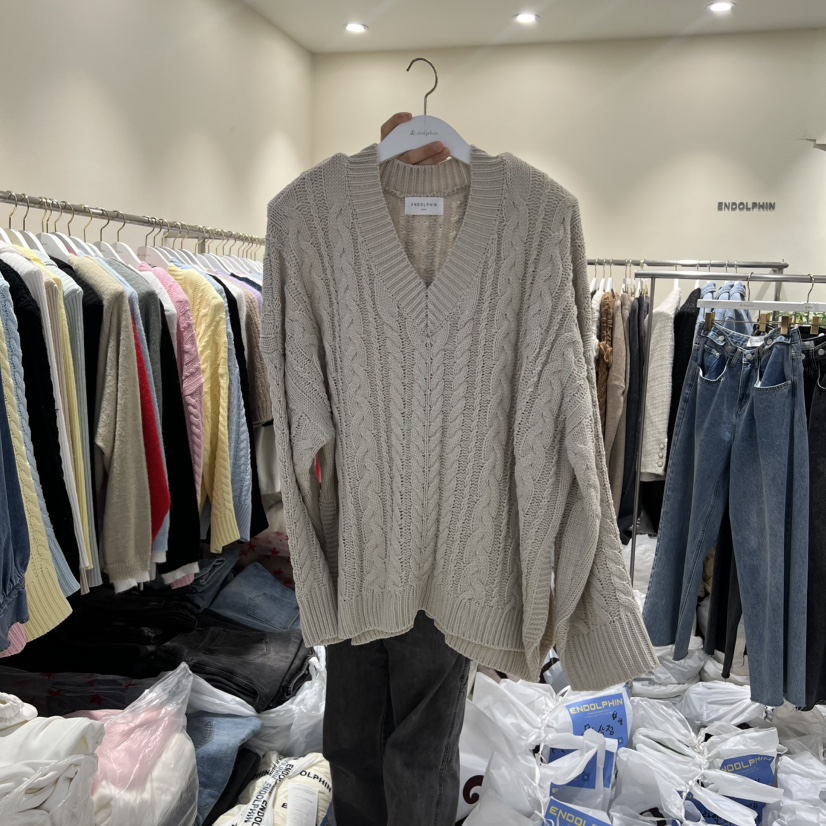ENDOLPHIN韓國代購女士新款26春夏休閑人氣職業熱賣針織衫ENDOLPHIN針織衫圖色2