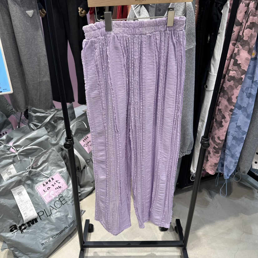 ANNA-P韓國代購女裝新品時尚人氣26春夏休閑真品休閑褲蕾絲ANNA-P休閑褲圖色2