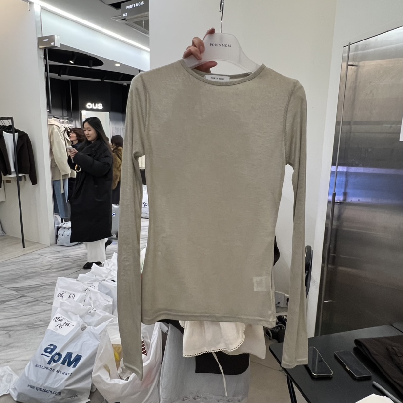 PORTS MOSS韓國代購女士新品職業推薦26春季人氣長袖T恤PORTS MOSS長袖T恤圖色5
