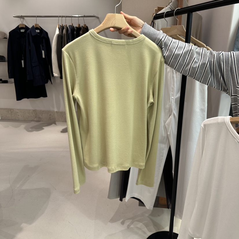 ANDMORE BUTTON東大門代購女裝新品人氣時尚長袖T恤紐扣ANDMORE BUTTON長袖T恤