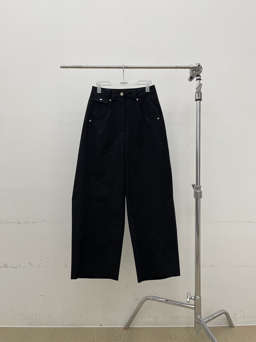 ATMOSPHERE韓國直郵女士新品26春季人氣時尚推薦休閑褲口袋ATMOSPHERE/BLING休閑褲圖色3黑