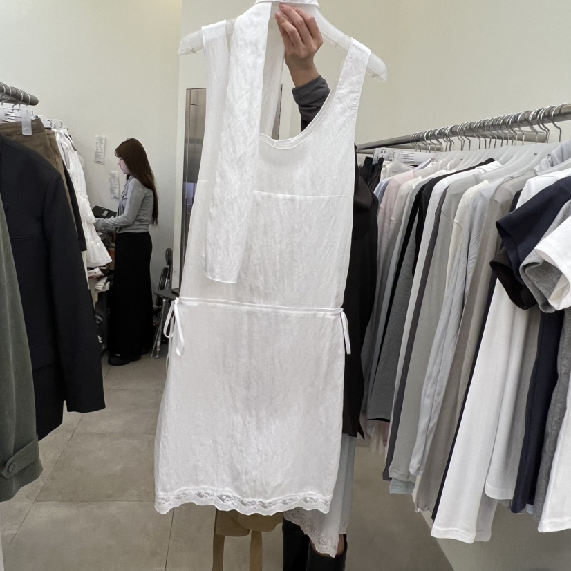 PORTS MOSS韓國直郵女裝新款時尚26春季連衣裙含飄帶蕾絲PORTS MOSS連衣裙