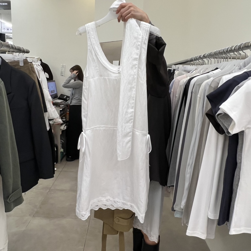 PORTS MOSS韓國直郵女裝新款時尚26春季連衣裙含飄帶蕾絲PORTS MOSS連衣裙圖色2