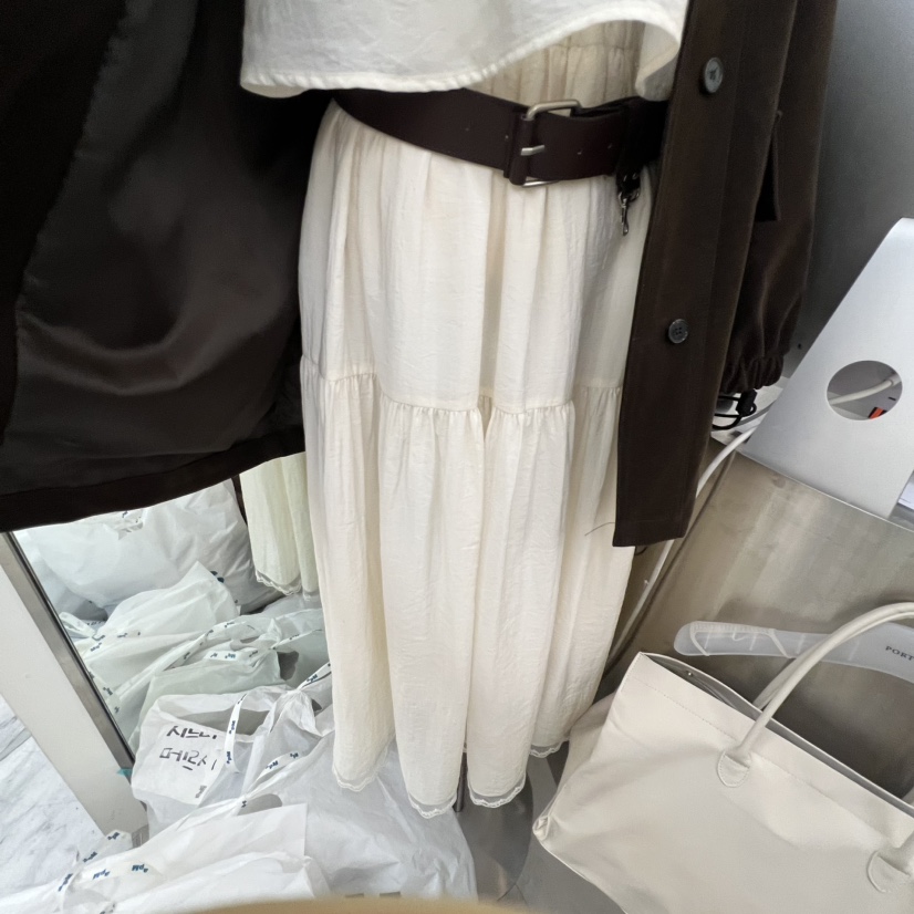 PORTS MOSS韓國代購女士新品熱賣時尚休閑職業長裙不含腰帶PORTS MOSS長裙圖色2