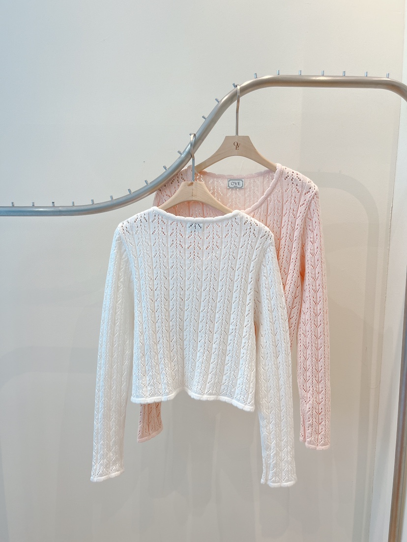 OVE韓國代購女裝新款職業時尚26春季休閑針織衫可愛的開衫OVE針織衫