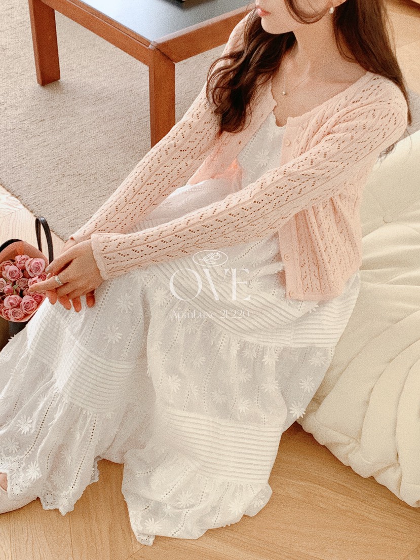 OVE韓國代購女裝新款職業時尚26春季休閑針織衫可愛的開衫OVE針織衫