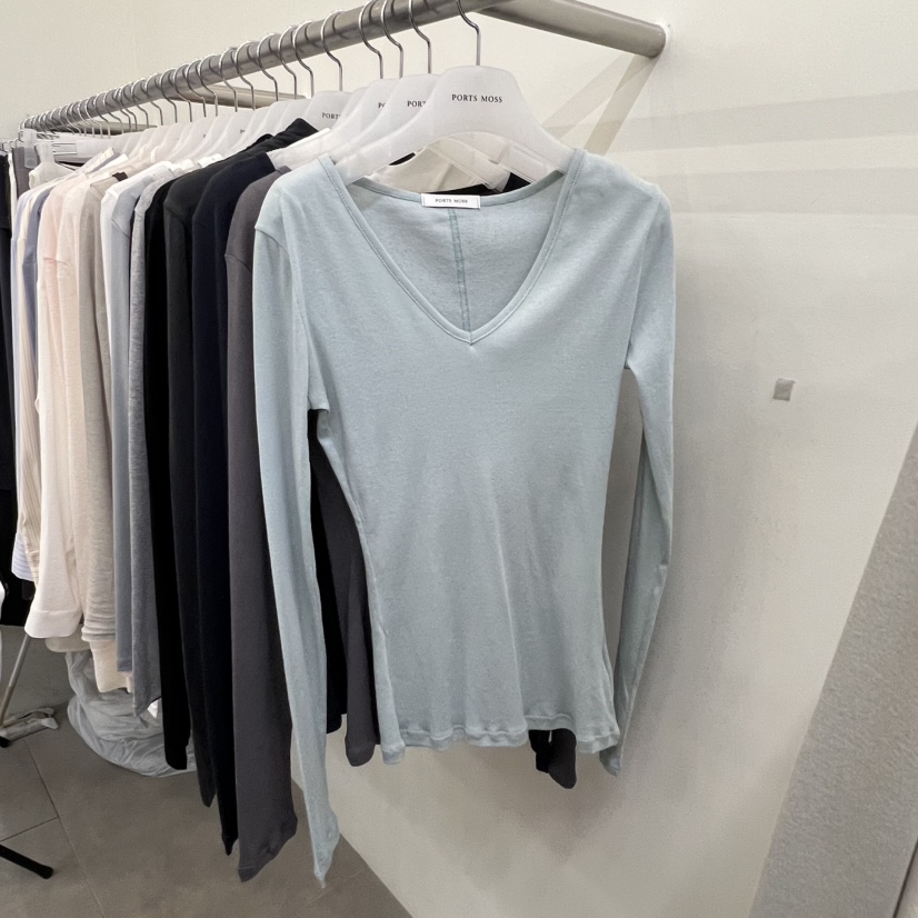 PORTS MOSS東大門代購女士新款時尚休閑26春季熱賣長袖T恤PORTS MOSS長袖T恤圖色3