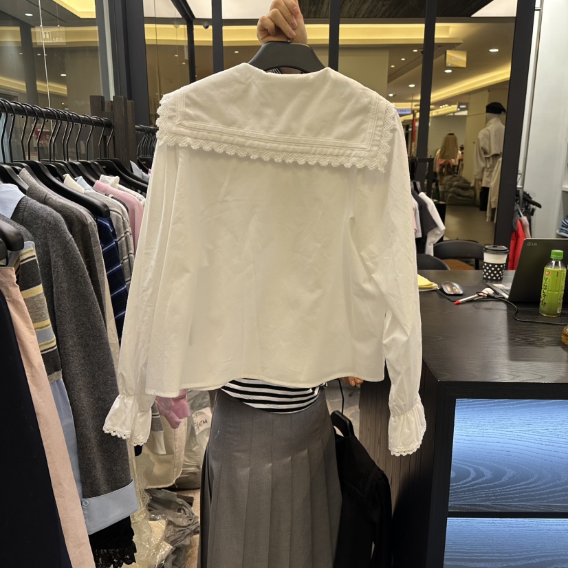 LE ETOILE東大門代購女裝新品26春季休閑時尚襯衫蕾絲衫LE ETOILE襯衫/蕾絲衫