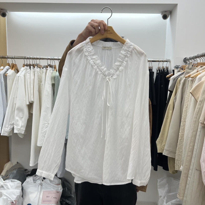 DRESS ROOM韓國代購女裝新款熱賣休閑人氣推薦襯衫蕾絲衫DRESS ROOM襯衫/蕾絲衫圖色1